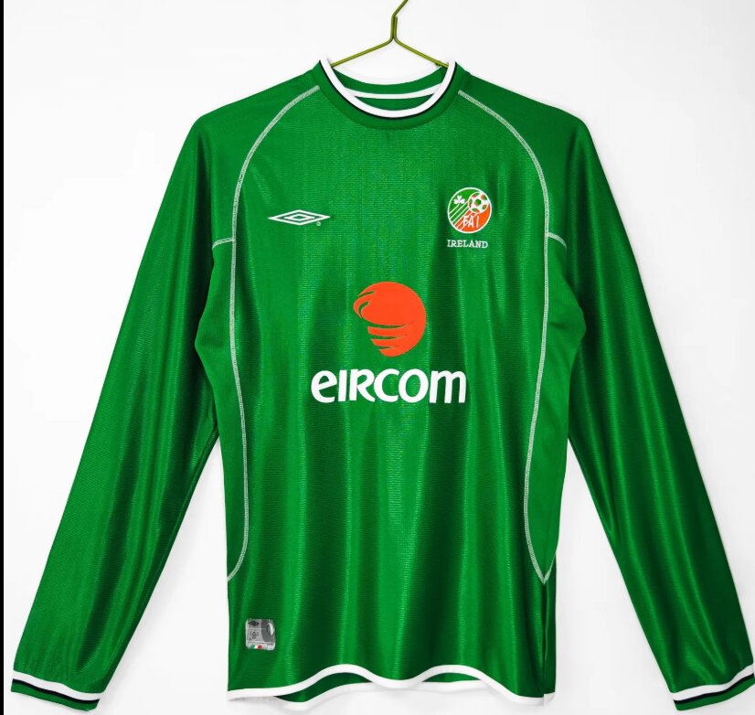 AAA Quality Ireland 2002 World Cup Home Long Soccer Jersey